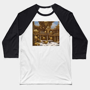 Parnassus Checkered Gold Decorated Floor Palace Room Baseball T-Shirt